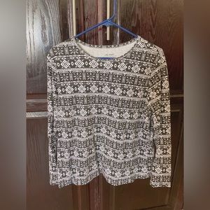 Cute Black and White Pattern Blouse